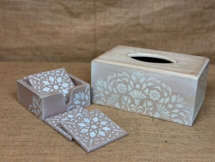 علبه مناديل وكوستر