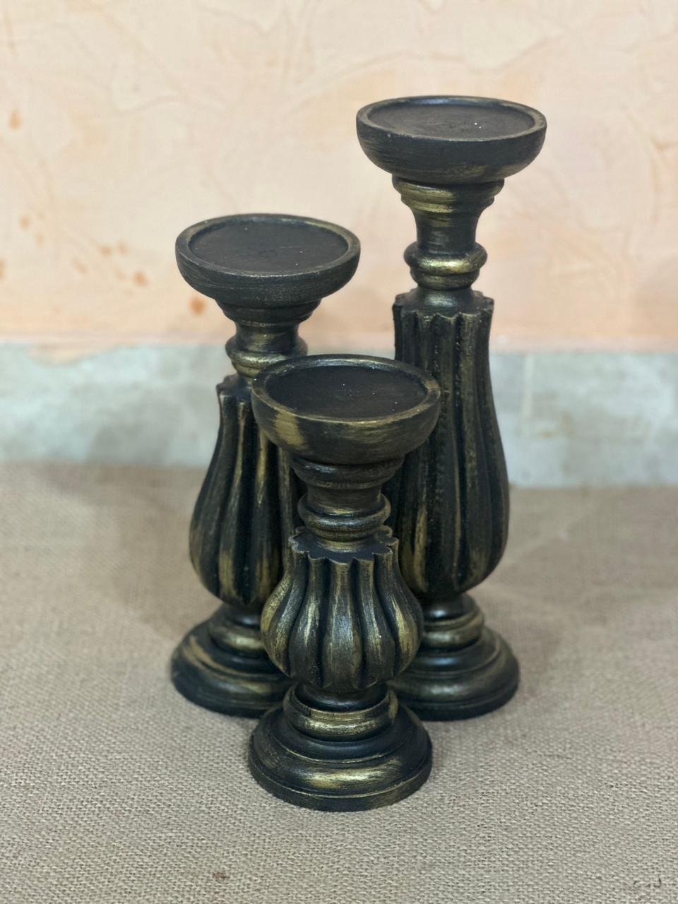black-candle-holder