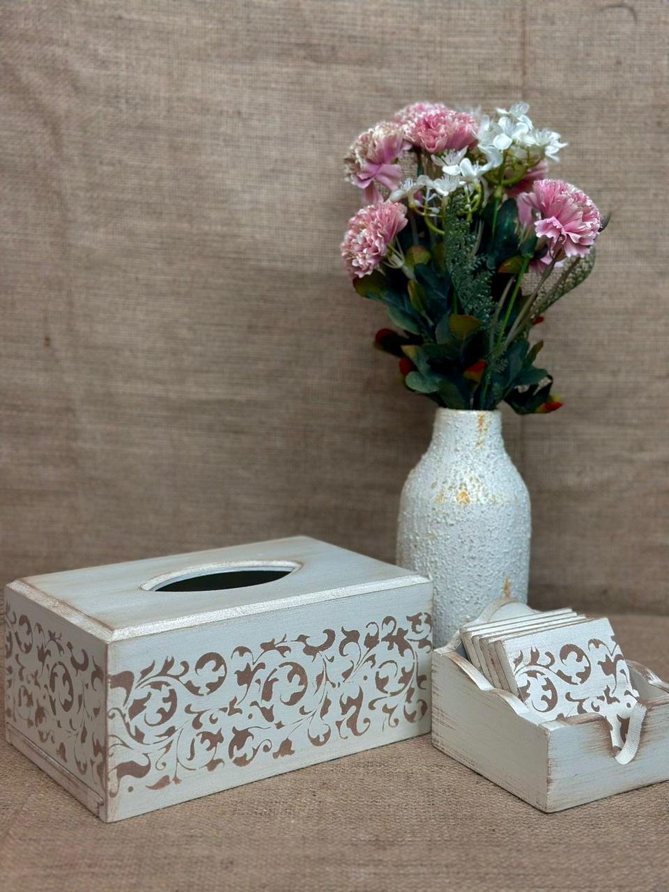 tissue box &coaster