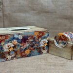 tissue box and coaster